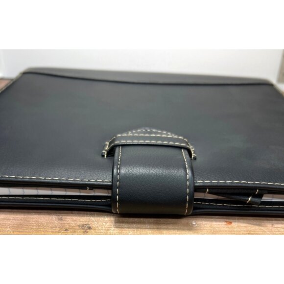 Professional Faux Leather 3-Ring Binder Portfolio Organizer With Tab Dividers - Picture 3 of 6